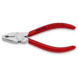 Knipex Mini-Kombizange mit Kunststoff überzogen verchromt 110 mm Nr. 03 03 110