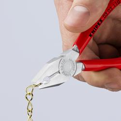 Knipex Mini-Kombizange mit Kunststoff überzogen verchromt 110 mm Nr. 03 03 110