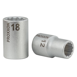 Proxxon 1/2 Zoll- Vielzahn-Steckschlüsseleinsatz 12-kant, 12mm, entspricht DIN-ISO Nr. 23307