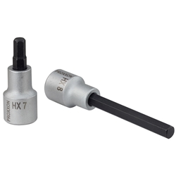 Proxxon 1/2 Zoll Innensechskant-Einsatz, HX 10mm, 55mm lang, entspricht DIN-ISO Nr. 23480