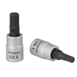 Proxxon 1/4 Zoll Innensechskant-Einsatz, HX 4mm, 33mm lang, entspricht DIN-ISO Nr. 23745