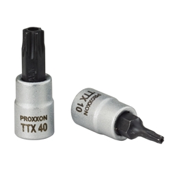 Proxxon 1/4 Zoll TTX-Einsatz T 40 mit Stirnbohrung, entspricht DIN-ISO Nr. 23764