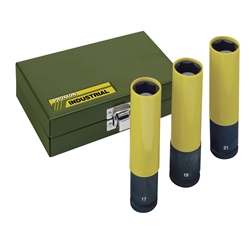 Proxxon IMPACT Steckschlüsselsatz 1/2 Zoll, 130mm lang (3-teilig-17, 19, 21mm), entspricht DIN-ISO Nr. 23970