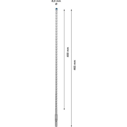 Bosch EXPERT SDS plus-7X Hammerbohrer, 8x400x465mm, für Bohrhämmer Nr. 2608900093