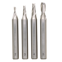 Proxxon Schaftfräser-Satz, DIN 327, HSS 2-3-4-5mm (4-teilig), DIN 327 Nr. 24610