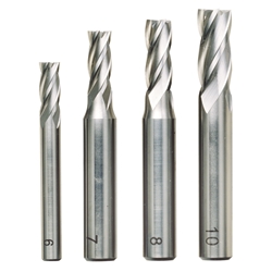 Proxxon Schaftfräser-Satz, DIN 844, HSS 6-7-8-10mm (4-teilig), DIN 844 Nr. 24620