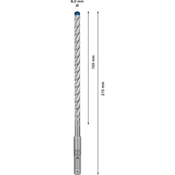 Bosch EXPERT SDS plus-7X Hammerbohrer, 8x150x215mm, 10er-Pack Nr. 2608900168
