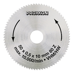 Proxxon Kreissägeblatt, Hartmetall (Vollmaterial), 50mm (80 Zähne) Nr. 28011