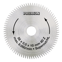 Proxxon Kreissägeblatt Super-Cut, 58mm (80 Zähne) Nr. 28014