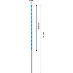 Bosch EXPERT CYL-9 MultiConstruction Bohrer, 6x200x250mm Nr. 2608901481