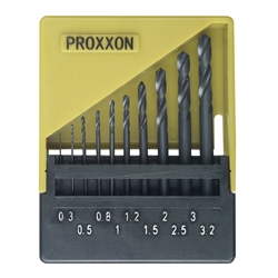 Proxxon HSS Spiralbohrersatz, DIN 338, 0,3 bis 3,2mm (10-teilig), DIN 338 Nr. 28874