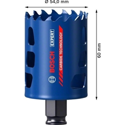 Bosch EXPERT Tough Material Lochsäge, 54x60mm, für Dreh- und Schlagbohrer Nr. 2608900428