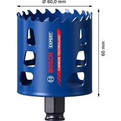 Bosch EXPERT Tough Material Lochsäge, 60x60mm, für Dreh- und Schlagbohrer Nr. 2608900429