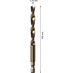 Bosch EXPERT Power Change Plus Zentrierbohrer, HSS-Co, 7,15x105mm Nr. 2608900530