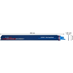 Bosch EXPERT Thick Tough Metal S 1255 CHC Säbelsägeblatt, 1 Stück, für Säbelsägen Nr. 2608900371