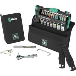 Wera Fahrradwerkzeug-Set mit Ratsche, Bits, Nüssen Bicycle Set 3 A Nr. 05004188001