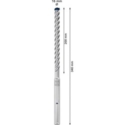 Bosch EXPERT SDS max-8X Hammerbohrer, 16x200x340mm, für Bohrhämmer Nr. 2608900214
