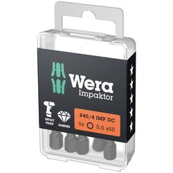 Wera Innensechskant Bit, Impaktor 840/4 IMP DC Hex-Plus 5,0x50mm DIY-Box Nr. 05057645001