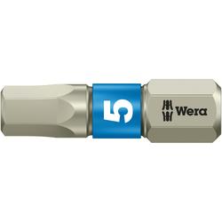 Wera Innensechskant Bit, Torsion, Edelstahl 3840/1 TS Hex-Plus 5,0x25mm Nr. 05071075001