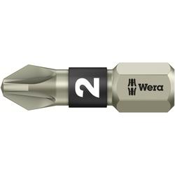 Wera Pozidriv Bit, Torsion, Edelstahl 3855/1 TS PZ 2x25mm Nr. 05071021001