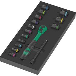 Wera Umschalthebel, 3/8 Zoll-Antrieb, metrisch 9724 Schaumstoffeinlage 8010B Zyklop Comfort Set 1 Nr. 05150114001