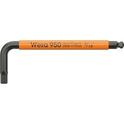 Wera Winkelschlüssel, zöllig, BlackLaser 950 SPKS Multicolour Hex-Plus 3/16 Zoll Nr. 05022655001