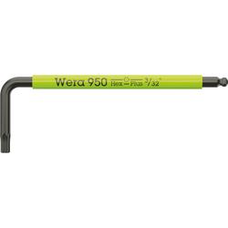 Wera Winkelschlüssel, zöllig, BlackLaser 950 SPKS Multicolour Hex-Plus 3/32 Zoll Nr. 05022652001