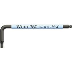 Wera Winkelschlüssel, zöllig, BlackLaser 950 SPKS Multicolour Hex-Plus 5/64 Zoll Nr. 05022651001