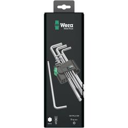 Wera Winkelschlüsselsatz, metrisch, gestellverchromt 950/9 Hex-Plus 1 Nr. 05073391001