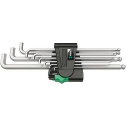 Wera Winkelschlüsselsatz, metrisch, gestellverchromt 950/9 Hex-Plus 4 Nr. 05073594001