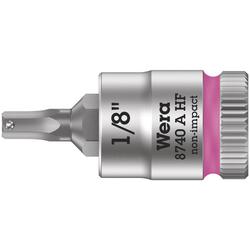 Wera Zyklop Bitnuss, 1/4 Zoll-Antrieb, Haltefunktion 8740 A HF Hex-Plus 1/8 Zoll x 28mm Nr. 05003383001