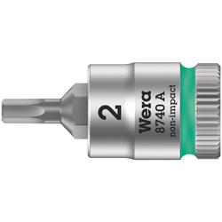 Wera Zyklop Bitnuss, 1/4 Zoll-Antrieb 8740 A Hex-Plus 2,0x28mm Nr. 05003330001