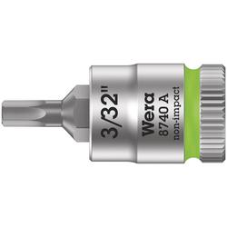 Wera Zyklop Bitnuss, 1/4 Zoll-Antrieb 8740 A Hex-Plus 3/32 Zoll x 28mm Nr. 05003381001