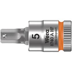 Wera Zyklop Bitnuss, 1/4 Zoll-Antrieb, Haltefunktion 8740 A HF Hex-Plus 5,0x28mm Nr. 05003335001