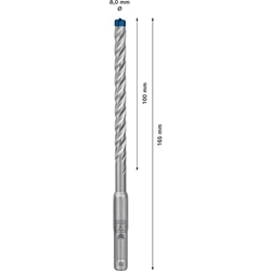 Bosch EXPERT SDS plus-7X Hammerbohrer, 8x100x165mm, für Bohrhämmer Nr. 2608900088