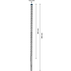 Bosch EXPERT SDS plus-7X Hammerbohrer, 12x300x365mm, für Bohrhämmer Nr. 2608900112