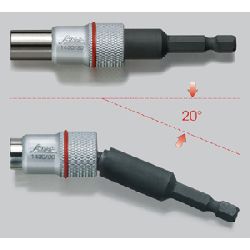 Kugelkopf Magnet-Bithalter DIN3126 1/4 Antrieb 1430/30 Gr. 30 Form E 6.3 Kugelgelenk bis 20° stufenlos schwenkbar