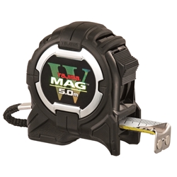W-Mag Bandmaß 5 m/25 mm magnetischer Endhaken, Magnetfuß Nr. WM550MR (Tajima)