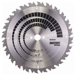 Bosch Kreissägeblatt Construct Wood, 350x30x3,2mm, 24 Zähne Nr. 2608640702