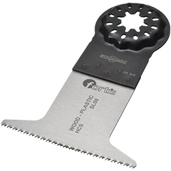 fortis Tauch-Sägeblatt Starlock HCS Standard für Holz, Gips, Pappe, Kunststoff, Breite 65mm x Länge 50mm (10er-Pack), Aufnahme (SL) für Fein Multimaster, Fein Multitalent und Bosch mit Starlock, Makita DTM51, DTM52