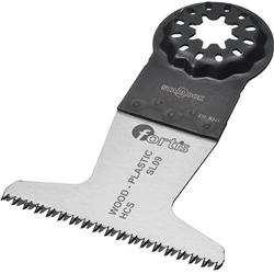 Fortis Tauch-Sägeblatt Starlock HCS Präzisions-Japan-Verzahnung für Holz, Laminat, Gips, Pappe und Kunststoff, Breite 65 x Länge 50 mm (3er-Pack), Aufnahme (SL) für Fein Multimaster, Fein Multitalent und Bosch mit Starlock, Makita DTM51, DTM52