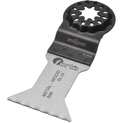 fortis Tauch-Sägeblatt Starlock BIM für Holz, Laminat, Kunststoff, Nägel, Bleche bis 2mm, Kupfer- und Aluminiumrohre und Profile, Breite 44mm x Länge 55mm (10er-Pack), Aufnahme (SL) für Fein Multimaster, Fein Multitalent und Bosch mit Starlock, Makita DTM51, DTM52