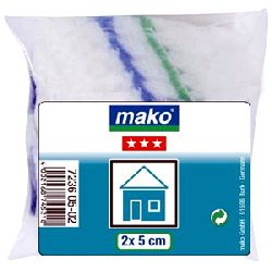 Mako Wand-Mini-Ersatzwalzen KOMFORT 5cm, mako-flor, Polhöhe ca. 11mm, Pack a 2 Stück, geeignet für Dispersionffarben Nr. 7236 06-02, EAN 4002168723612