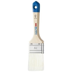 Mako Lack-Flachpinsel KOMFORT 80mm, weiße all in one-Borste 6. Stärke, Naturholzgriff 100 % FSC Nr. 3551 80, EAN 4002168355097