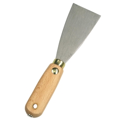 Mako Malerspachtel ELITE 60mm, quervernietetes steifes Blatt, gehärteter Stahl, konisch geschliffen, Holzgriff roh, zum Gipsen/ Verputzen/ Entrosten Nr. 8103 60EL, EAN 4002168813436