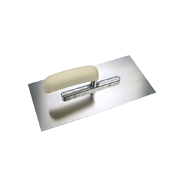 Mako Glättekelle ELITE 280x130mm, Edelstahl rostfrei, zum Spachteln und für Putz auf Kornstärke, ergonomisch geformter Holzgriff Nr. 8217 50, EAN 4002168821752