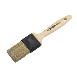 Mako Lasur-Flachpinsel PROLINE ELITE 50mm, 12. Stärke, Braune Wood-Borste, ergonomischer Naturholzgriff Buche FSC 100 % Nr. 9340 50, EAN 4002168934056