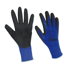 Mako Nitril-Feinstrickhandschuh ELITE, blau/schwarz Gr. 10/XL, Micro-Grip, extrem griffig bei Ölen und Fetten, atmungsaktiver Handrücken Nr. 9512 10, EAN 4002168951220