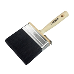 Mako Lack-Flächenstreicher ELITE 140mm, schwarze all in one Borste, Naturholzgriff Buche FSC 100 %, mit Metall-Eimerhaken Nr. 9653 14, EAN 4002168965326