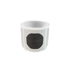 Mako Steckdosen- und Schalterabdeckung ELITE 70x70mm schwarz, im Randbereich selbstklebende PE-Folie, Mittelteil durchstoßbar, 100 Stk auf Rolle Nr. 9800 99, EAN 4002168980091